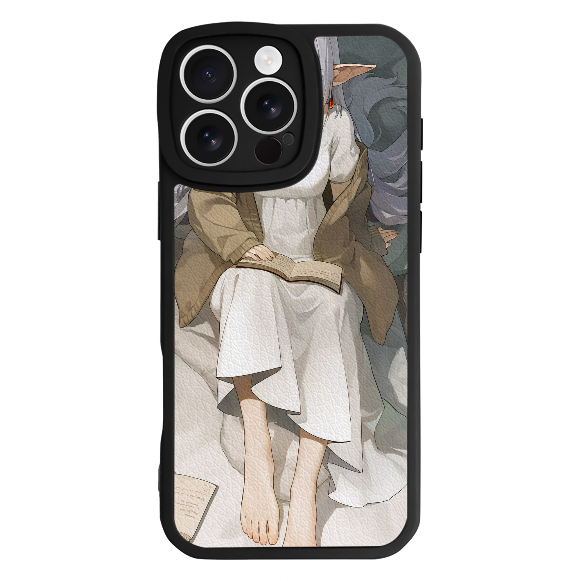 （画像用） 葬送のフリーレン Frieren 【iPhone 16シリーズ対応】シリコンスマホケース（レザー調） 材質：シリコン